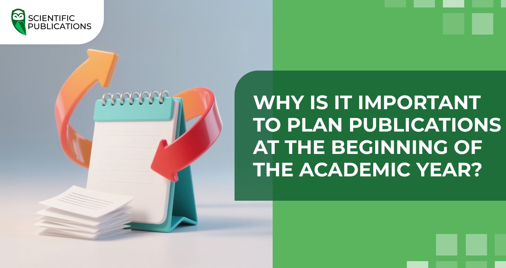 Why is it important to plan publications at the beginning of the academic year?