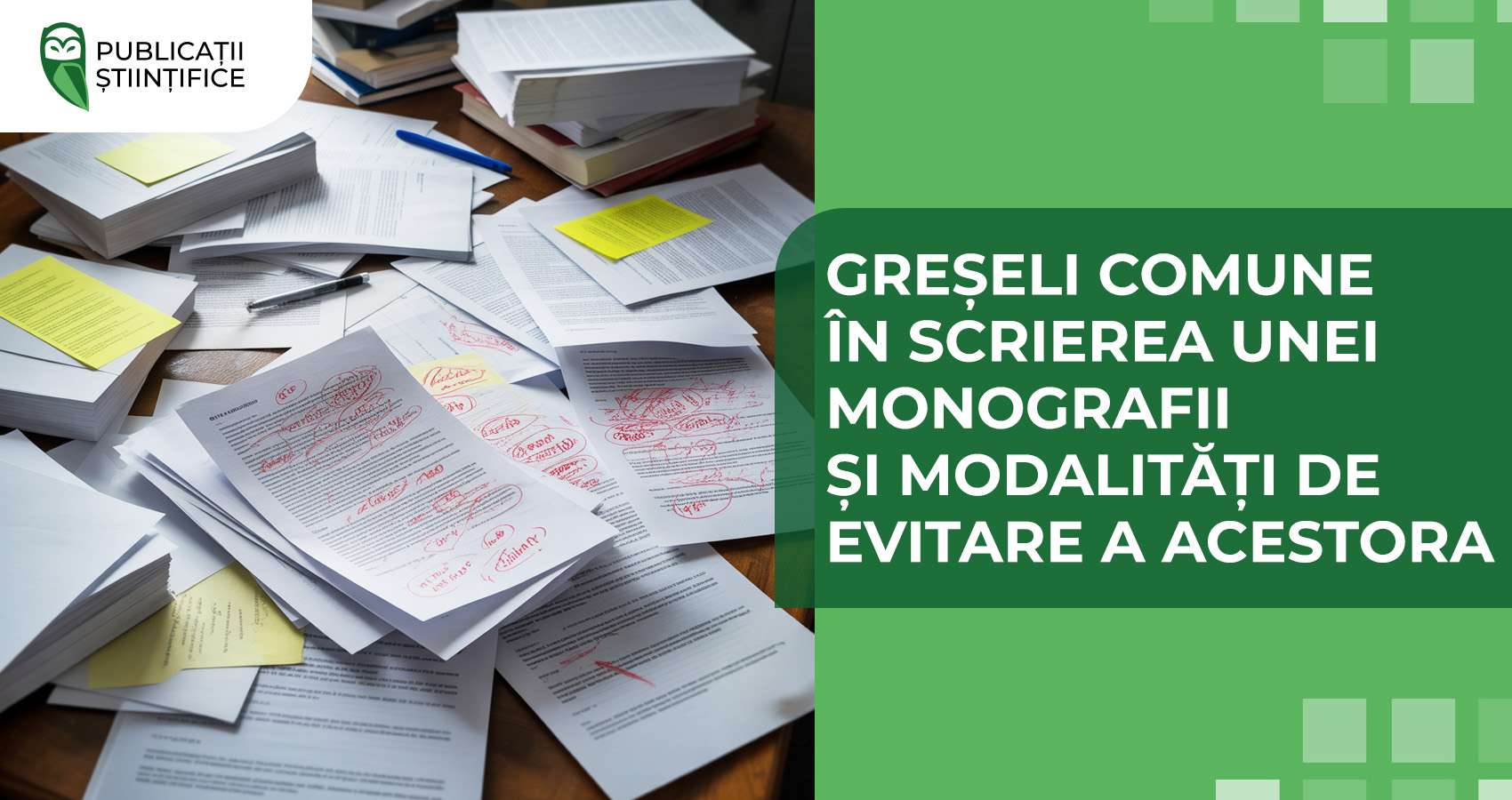 Greșeli comune în scrierea unei monografii și modalități de evitare a acestora