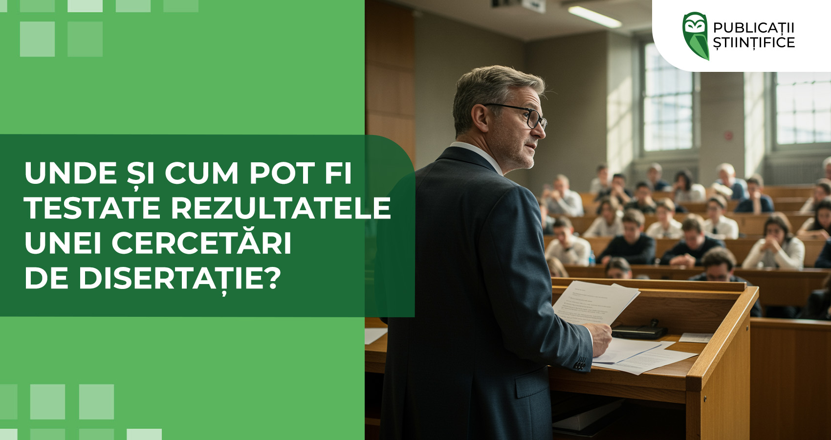 Unde și cum pot fi testate rezultatele unei cercetări de disertație?