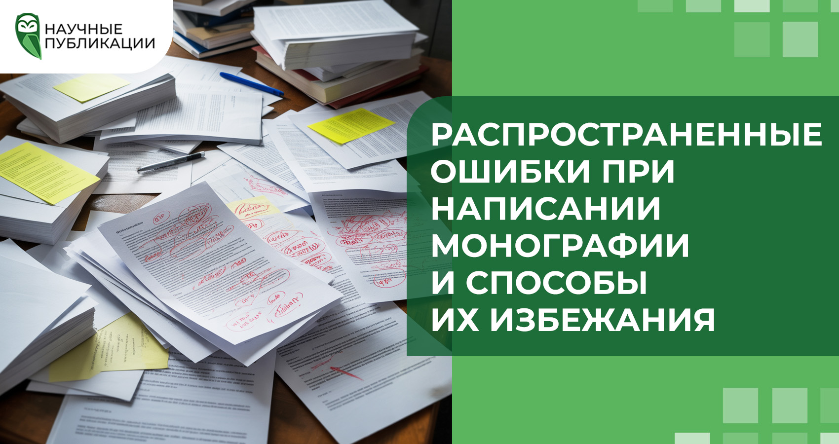 Распространенные ошибки при написании монографии и способы их избежания